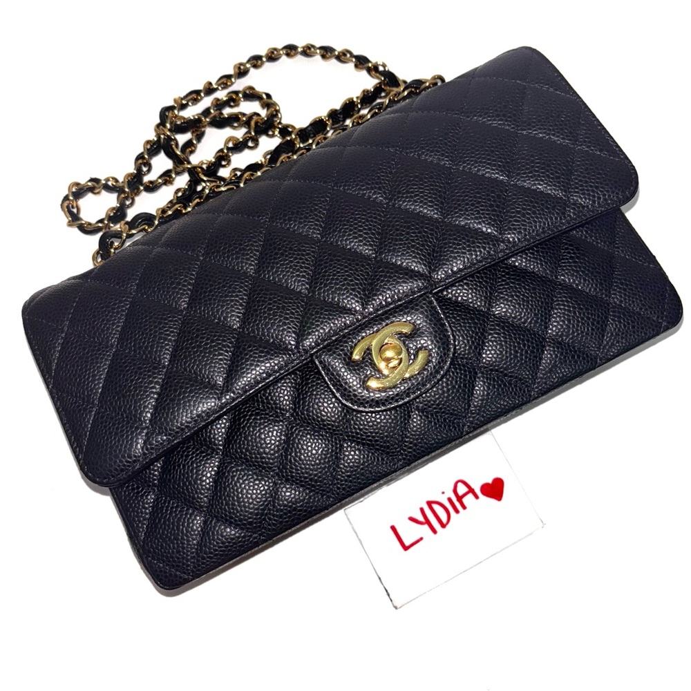 ❌SOLD❌Classic Medium Flap Black Caviar Gold Hardware